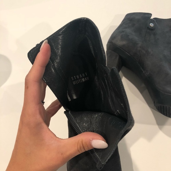 Stuart Weitzman Slate Grey Booties Ankle Boots - Picture 5 of 5